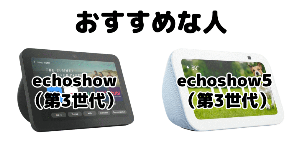 echo show 8とecho show 5がおすすめな人