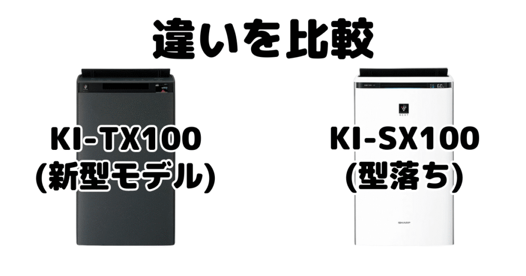 KI-TX100とKI-SX100の違いを比較 シャープ空気清浄機