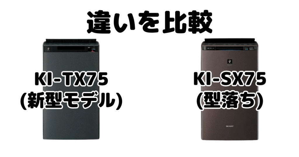 KI-TX75とKI-SX75の違いを比較 シャープ空気清浄機