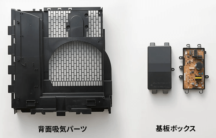 内部樹脂部品に再生プラスチック材を採用