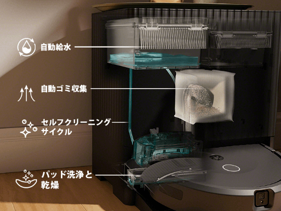 コンボ 10 Max + AutoWashの水拭き性能