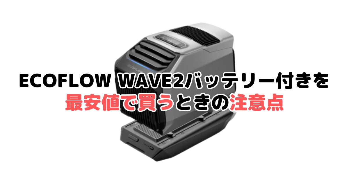 Ecoflow Wave2バッテリー付きを最安値で買うときの注意点