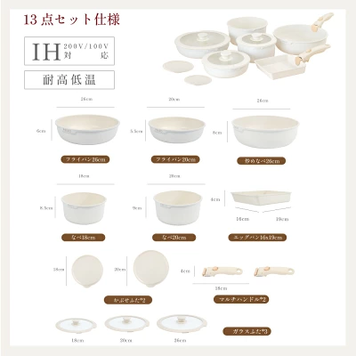 PASSOフライパン13点セットの特長
