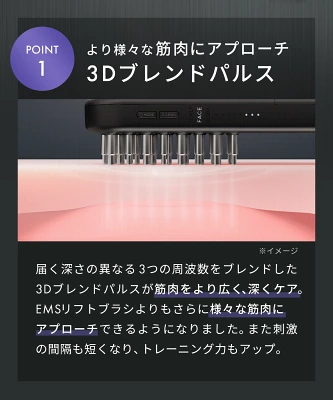 サロニアEMSリフトブラシ3Dケアの特長