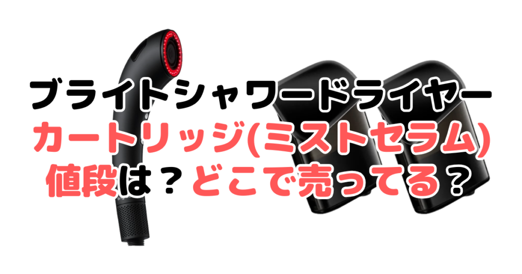 ブライトシャワードライヤー カートリッジ(ミストセラム)値段は?どこで売ってるか解説