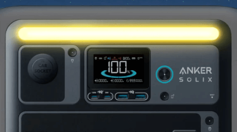 ANKER Solix C1000のLEDライト