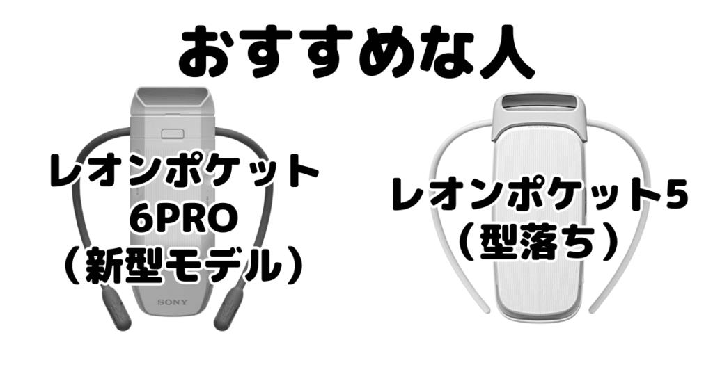 レオンポケット6(プロ)とレオンポケット5 ソニー着るクーラーがおすすめな人