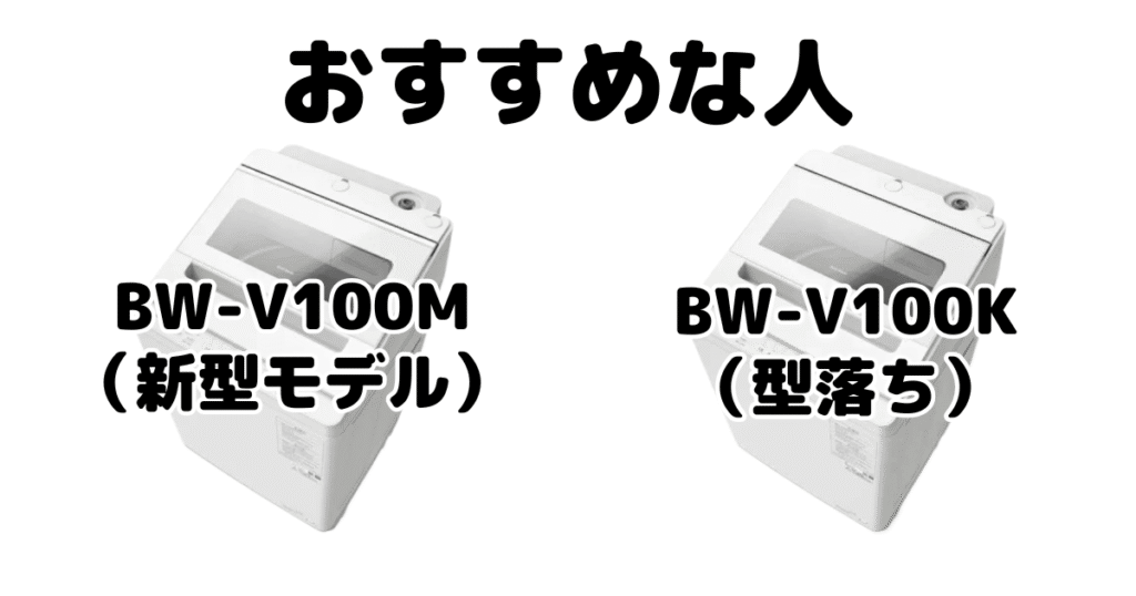 BW-V100MとBW-V100K 日立ビートウォッシュがおすすめな人