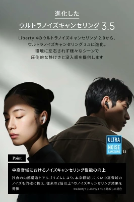 Soundcore Liberty 5
(新型モデル)のノイズキャンセリング3.5