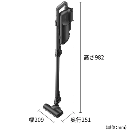 EC-KR3(新型モデル)のサイズ