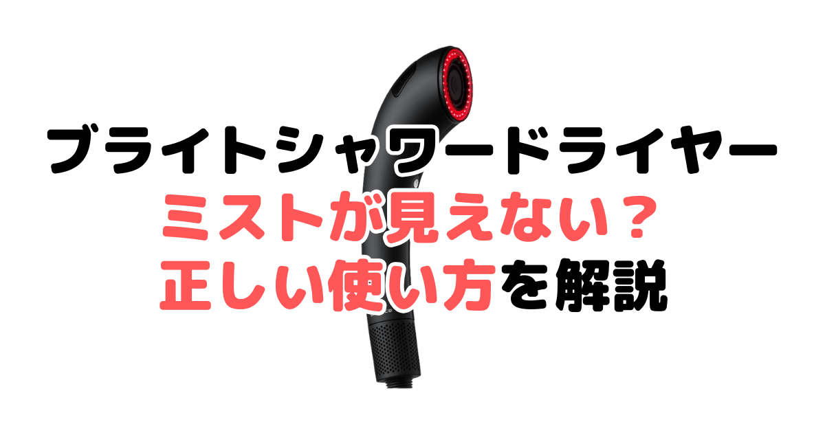 ブライトシャワードライヤーのミストが見えない？正しい使い方を解説