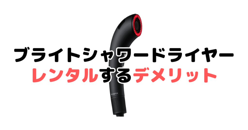 ブライトシャワードライヤーをレンタルするデメリット