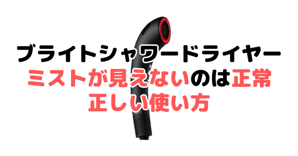 ブライトシャワードライヤーのミストが見えないのは正常！正しい使い方