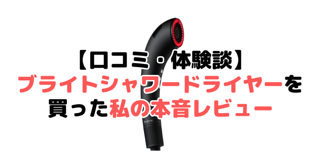 【口コミ・体験談】ブライトシャワードライヤーを買った私の本音レビュー