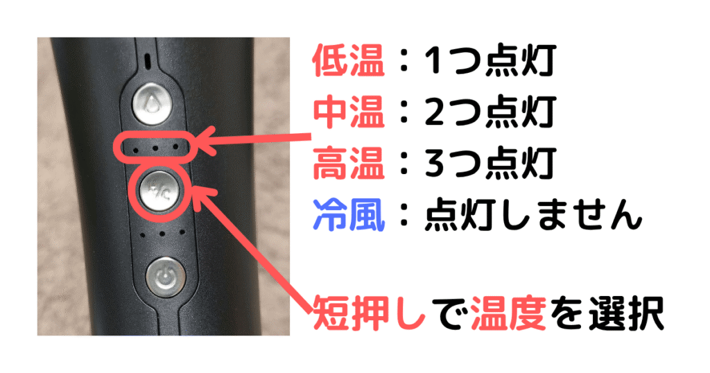 好みの温度を選択