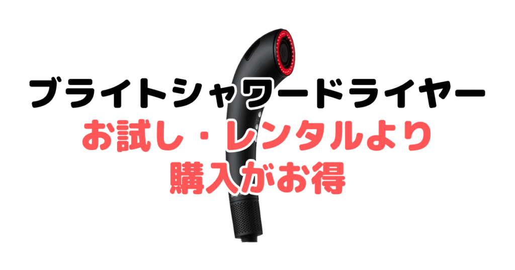 まとめ:ブライトシャワードライヤーはお試し・レンタルより購入がお得