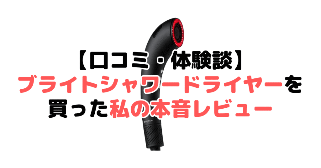 【口コミ・体験談】ブライトシャワードライヤーを買った私の本音レビュー
