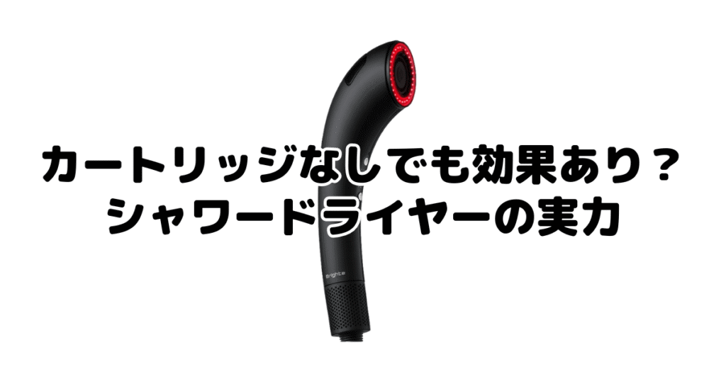 カートリッジなしでも効果あり?ブライトシャワードライヤーの性能