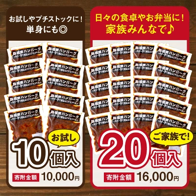 鉄板焼ハンバーグ デミソース 10個～20個（福岡県飯塚市）