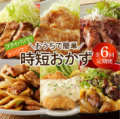定期便 6回 鶏肉 豚肉 おかず セット（宮崎県延岡市）