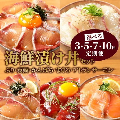 海鮮漬け丼 定期便 選べるセット 3～10回（宮崎県 延岡市）