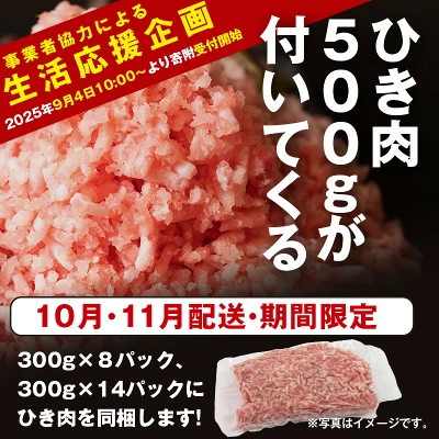 北の凍れ豚こま切れ 2.4kg~7.2kg（北海道更別村）