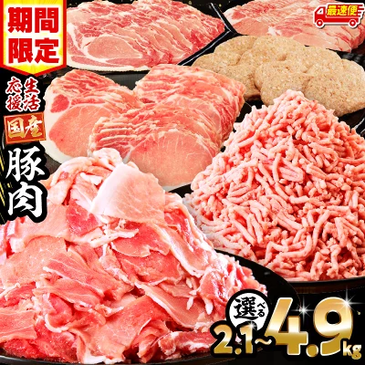 豚肉ロースバラエティセット 4.9kg 2.1kg（宮崎県宮崎市）